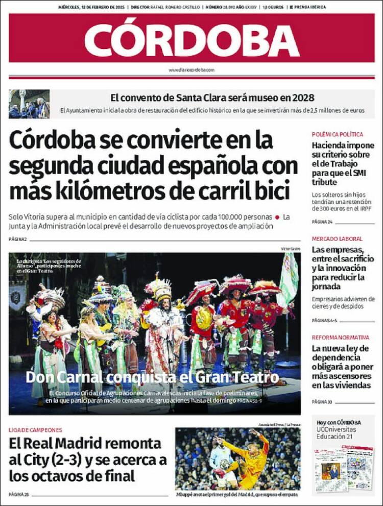 Portada de Diario de Córdoba (Espagne)