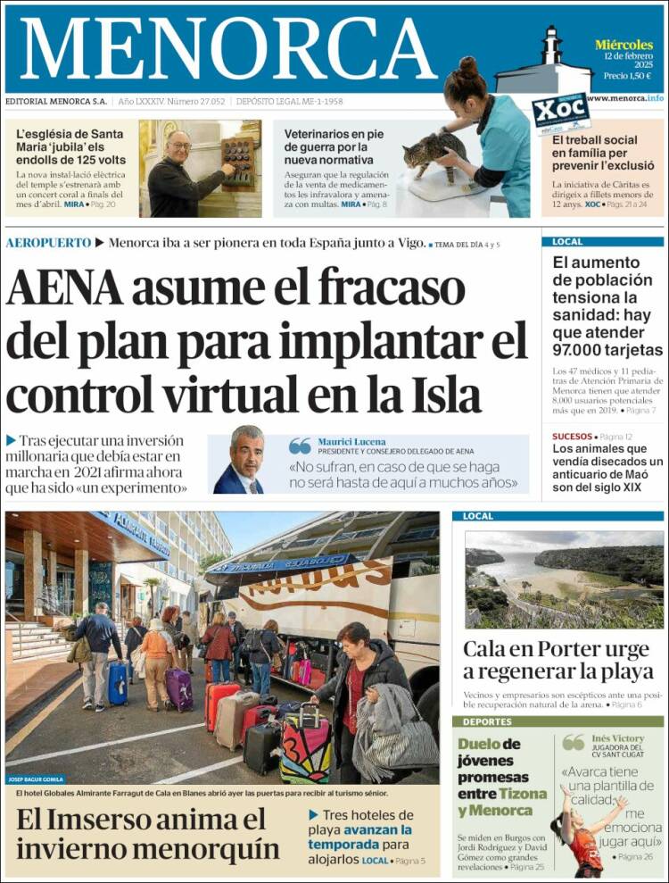 Portada de Menorca - Diario Insular (España)