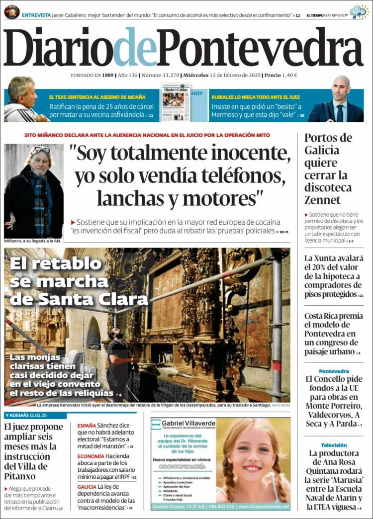 Portada de Diario de Pontevedra (Spain)