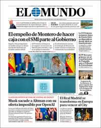 Portada de El Mundo (España)