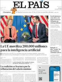 Portada de El País (España)