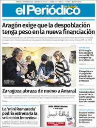 Portada de El Periódico de Aragón (Spain)