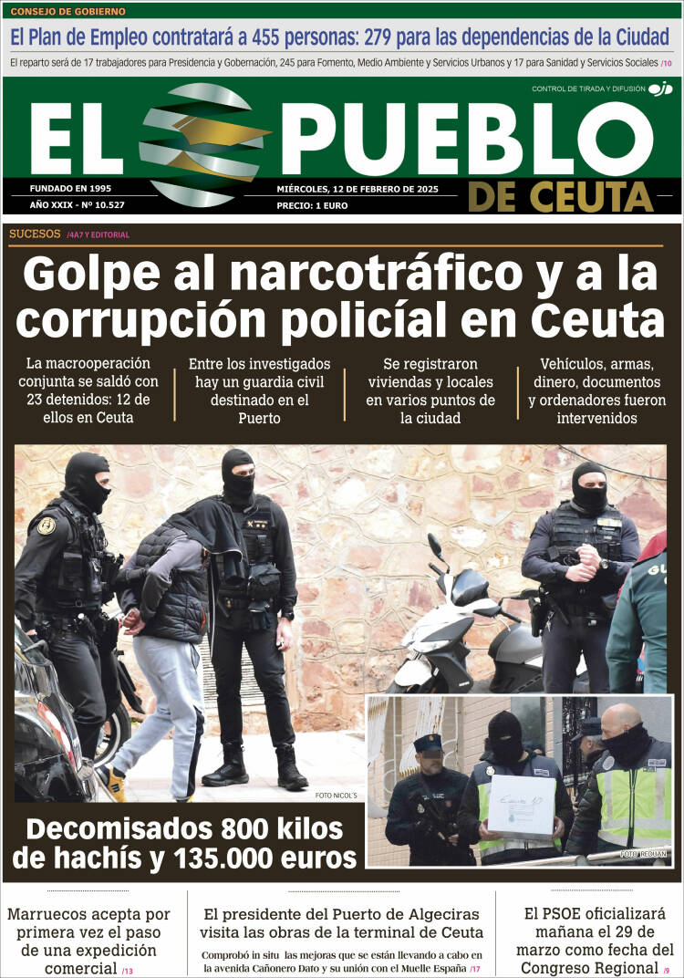 Portada de El Pueblo de Ceuta (Spain)