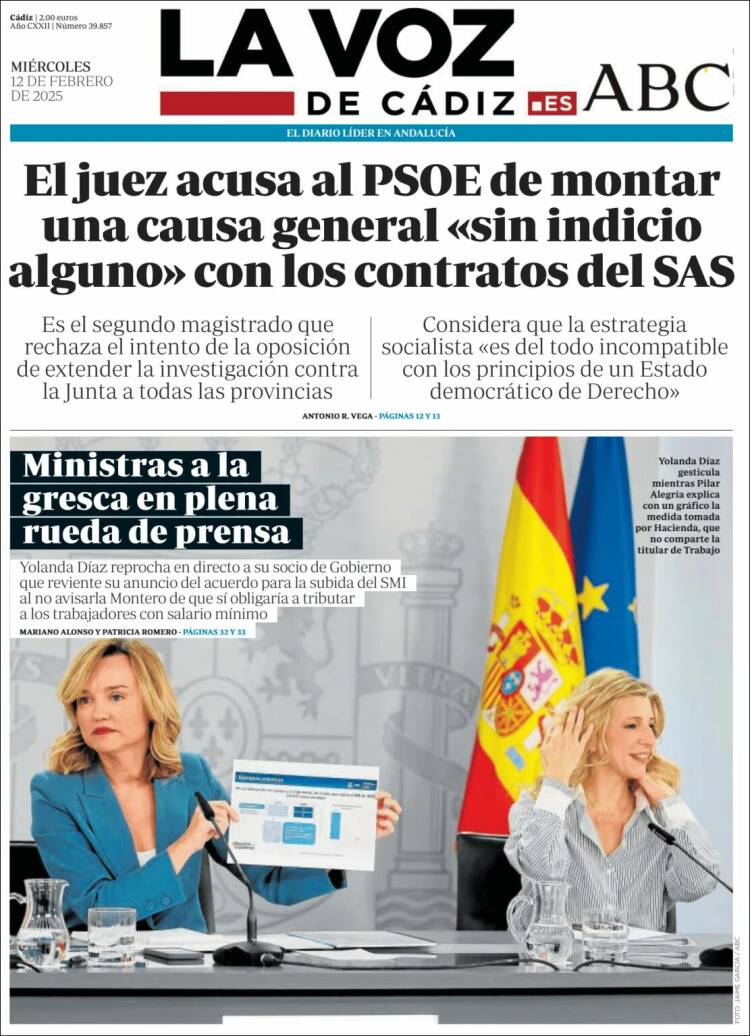 Portada de La Voz de Cádiz (Spain)