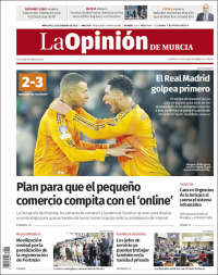 Portada de La Opinión de Murcia (España)