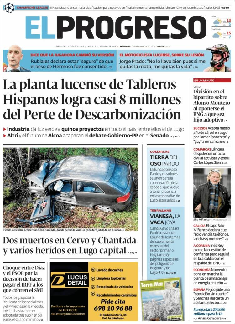 Portada de El Progreso (Spain)