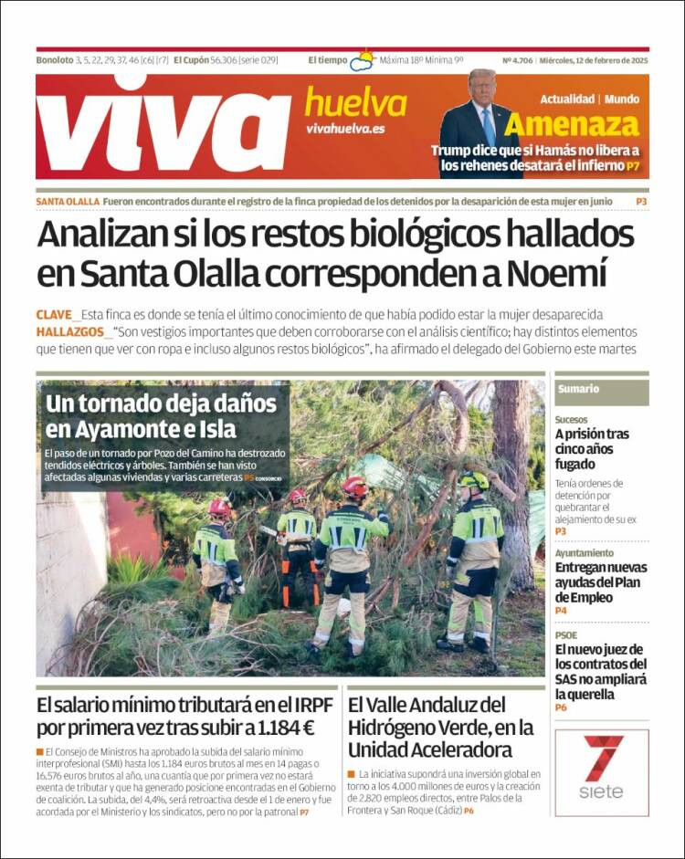 Portada de Viva Huelva (España)