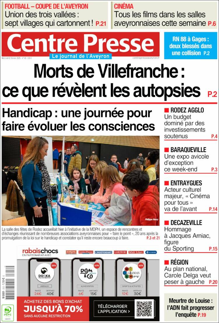 Portada de Centre Presse (France)