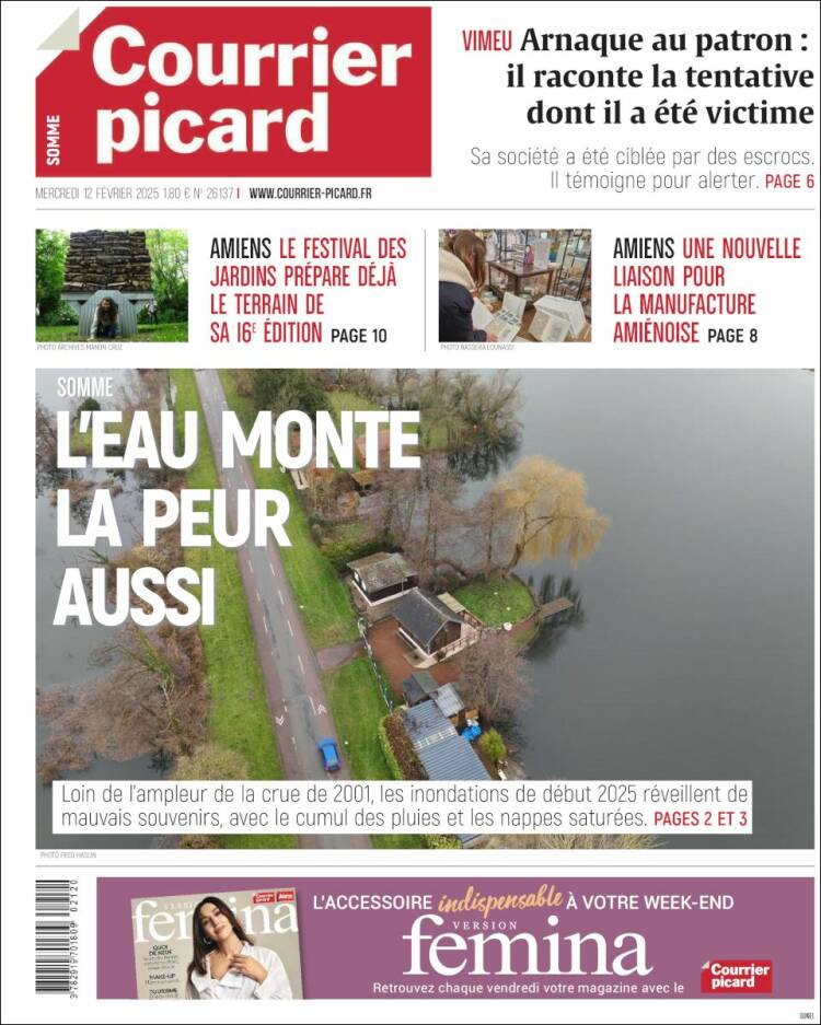 Portada de Courrier Picard (Francia)