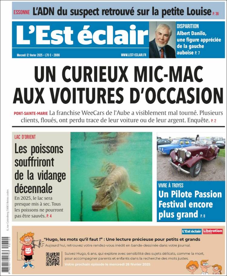 Portada de L'Est Eclair (France)