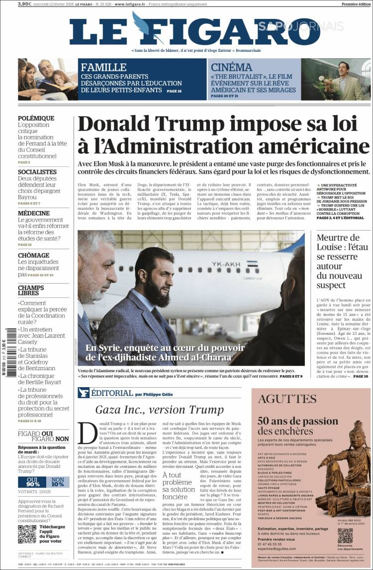 Portada de Le Figaro (France)