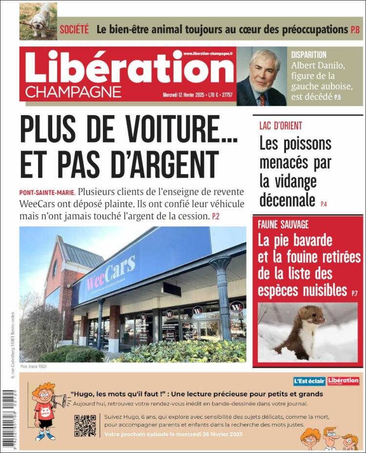 Portada de Libération Champagne (France)