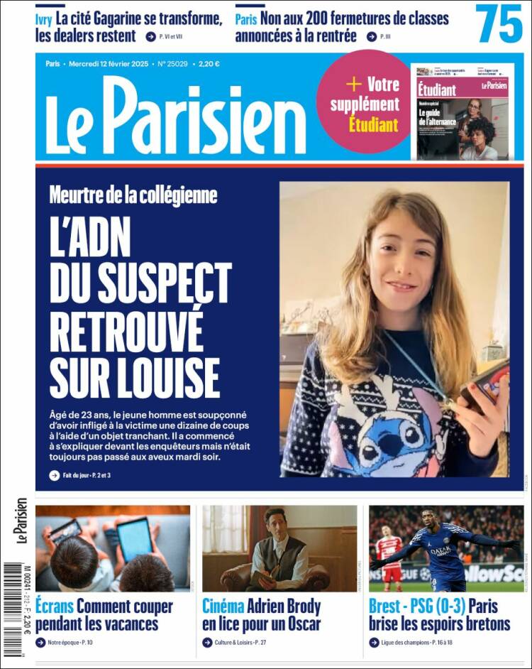 Portada de Le Parisien (France)