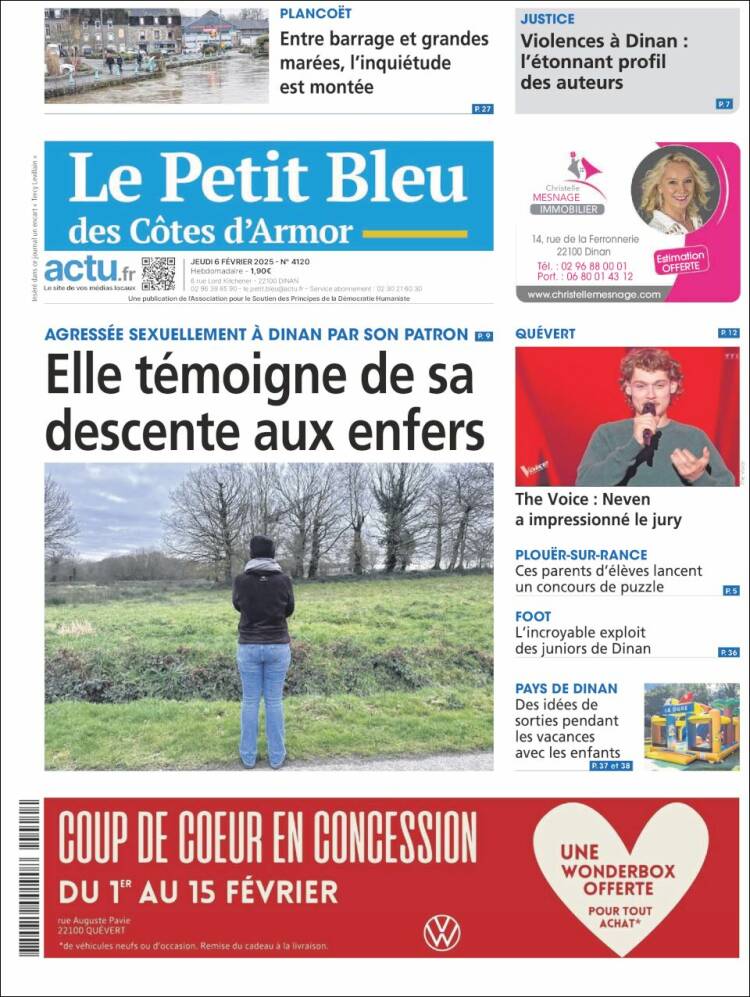 Portada de Le Petit Bleu (Francia)