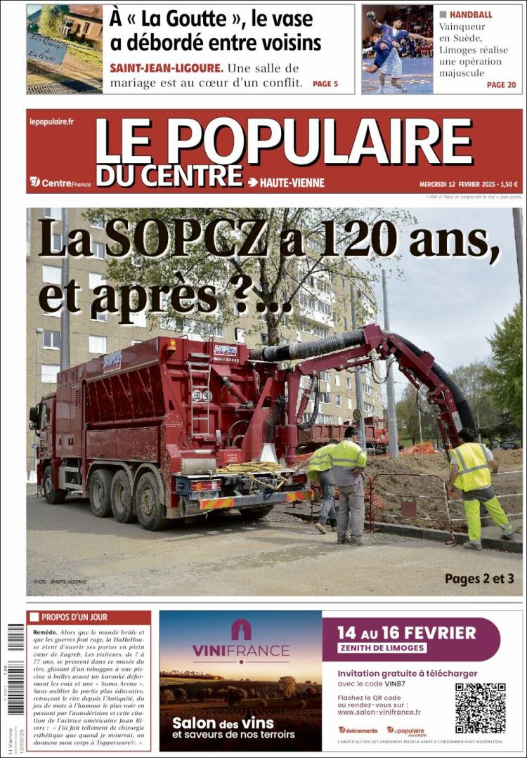 Portada de Le Populaire du Centre (France)