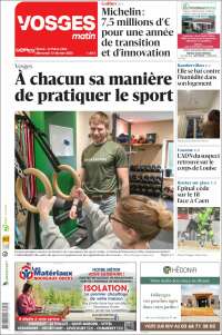 Portada de Vosges Matin (France)