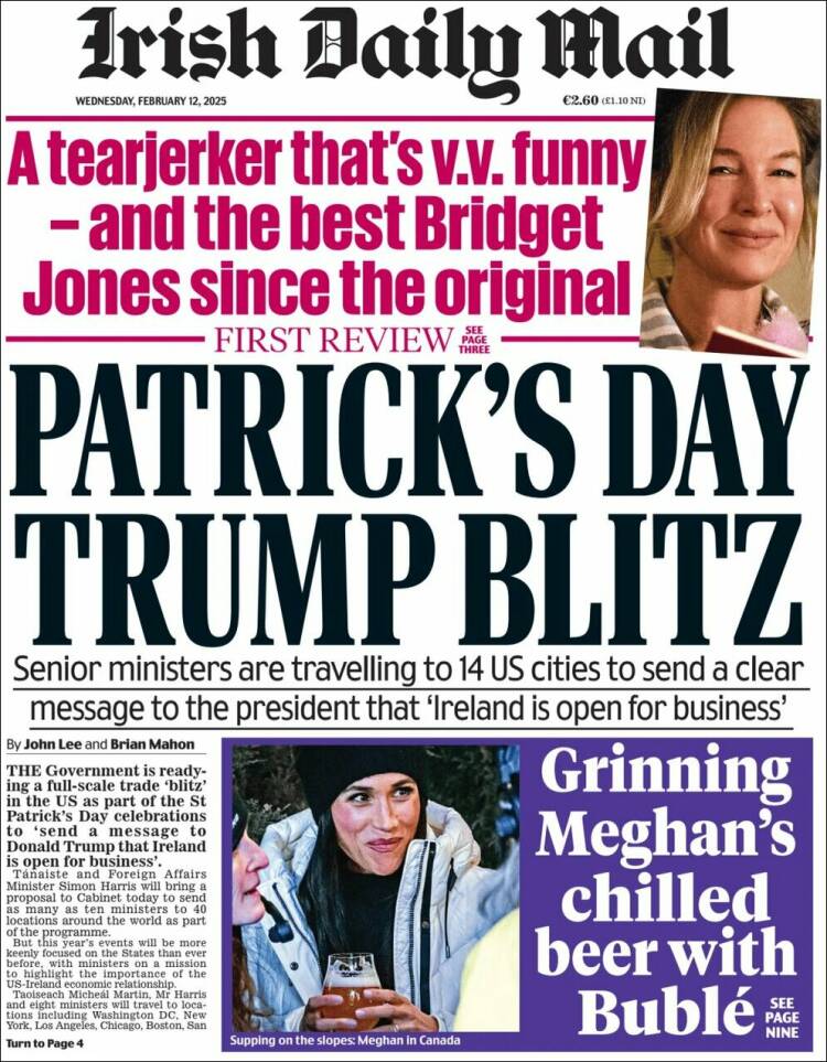 Portada de Irish Daily Mail (Ireland)