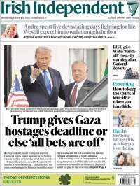 Portada de Irish Independent (Irlanda)