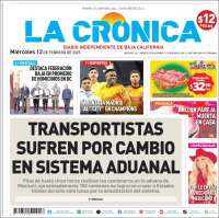 Portada de La Crónica de Baja California (México)