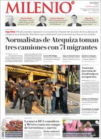 Portada de Milenio - Jalisco (Mexique)