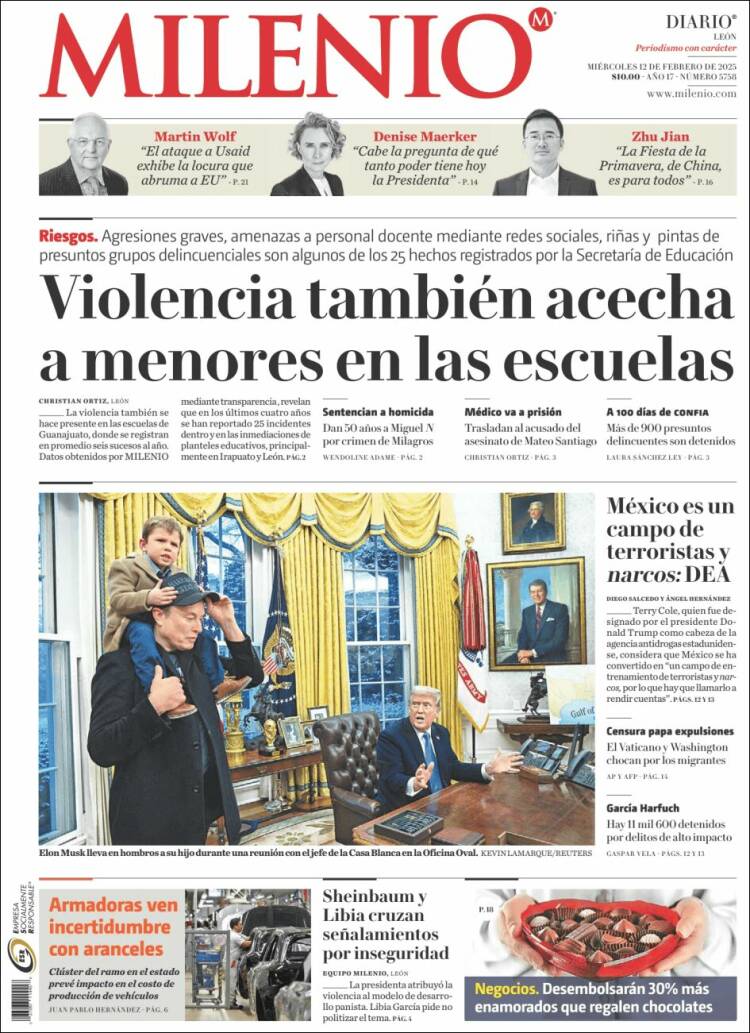 Portada de Milenio de León (México)