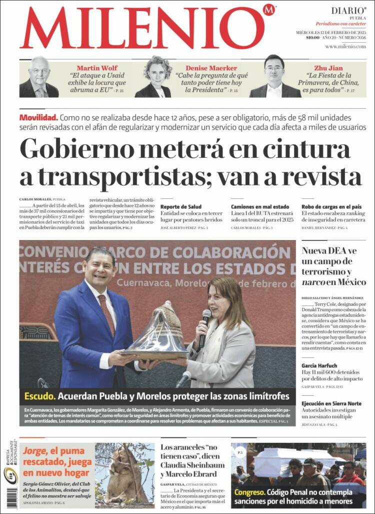 Portada de Milenio de Puebla (Mexique)