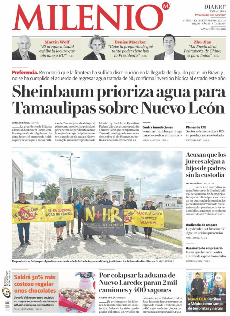 Portada de Milenio - Tamaulipas (Mexico)