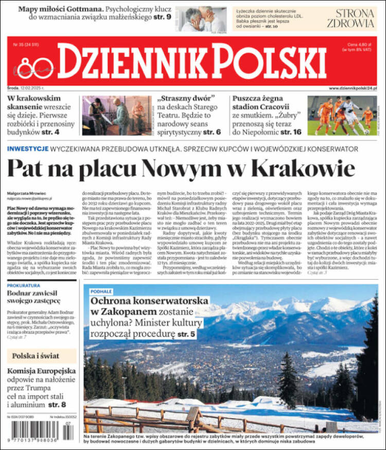 Portada de Dziennik (Pologne)