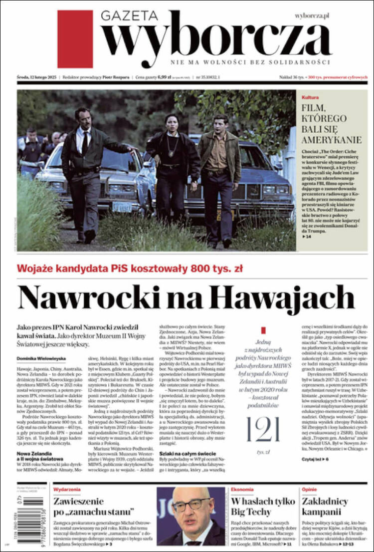 Portada de Gazeta Wyborcza (Polonia)