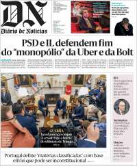 Portada de Diário de Noticias (Portugal)