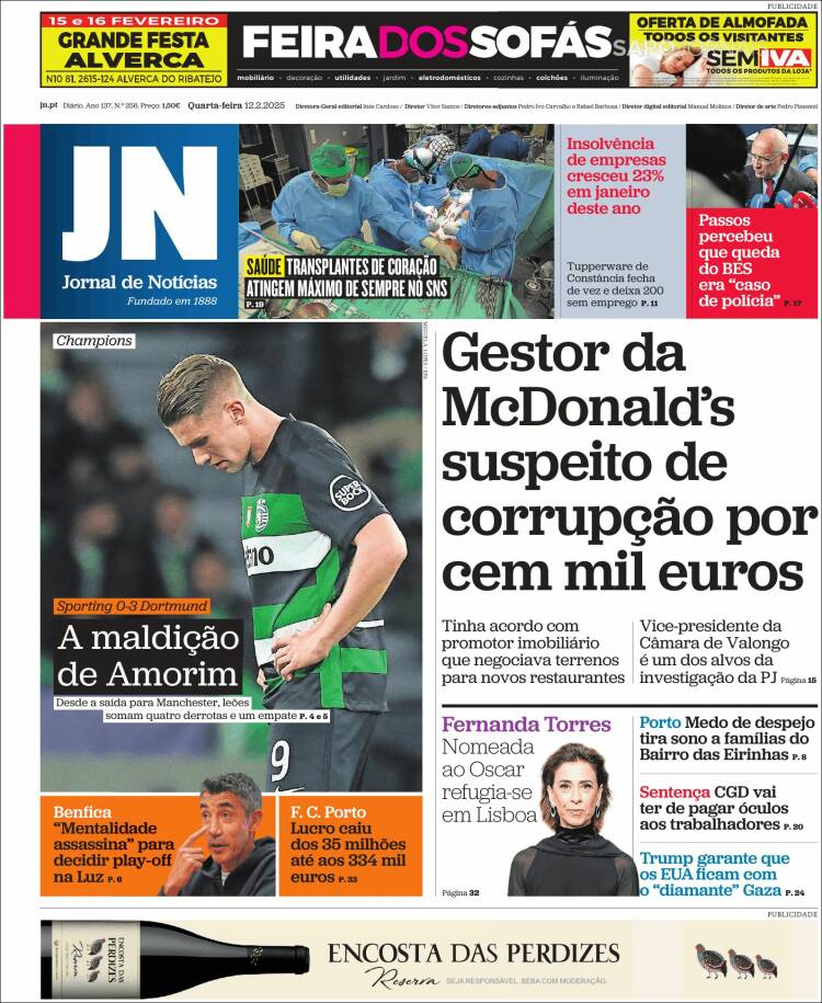 Portada de Jornal de Notícias (Portugal)