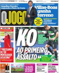 Portada de O Jogo (Portugal)