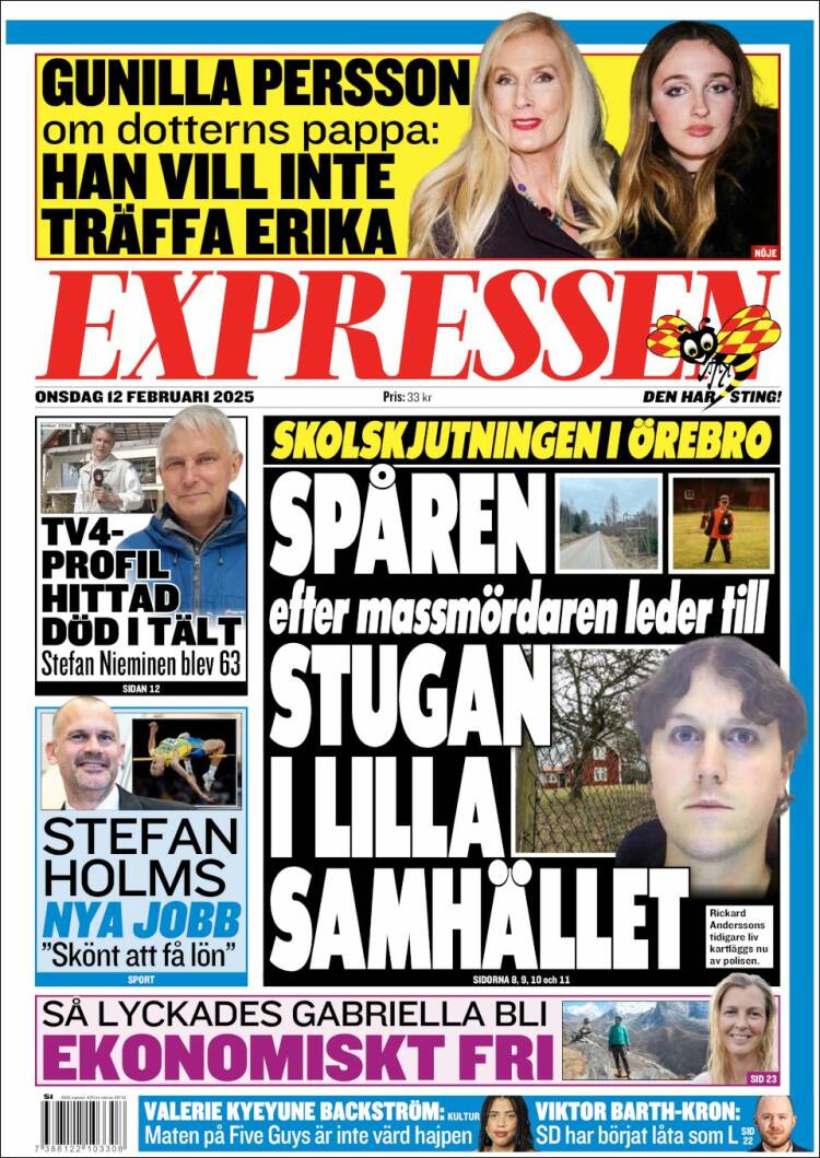 Portada de Expressen (Sweden)