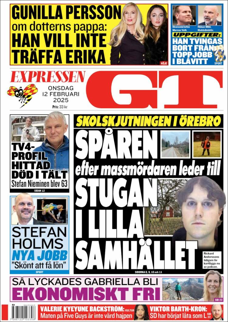 Portada de Göteborgstidningen (Suecia)