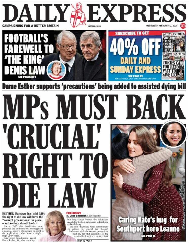 Portada de Daily Express (Royaume-Uni)