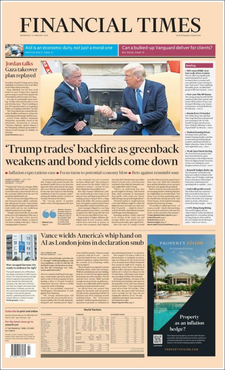 Portada de Financial Times (Royaume-Uni)