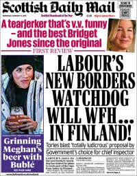 Portada de Scottish Daily Mail (Reino Unido)