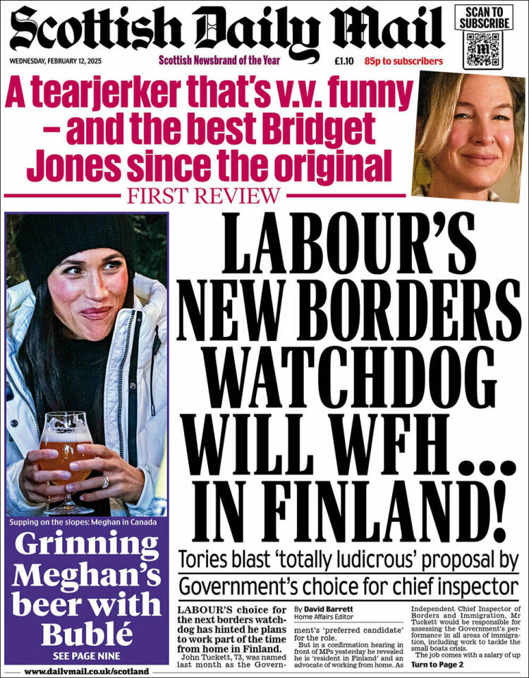 Portada de Scottish Daily Mail (United Kingdom)