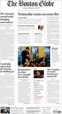 Portada de Boston Globe (USA)