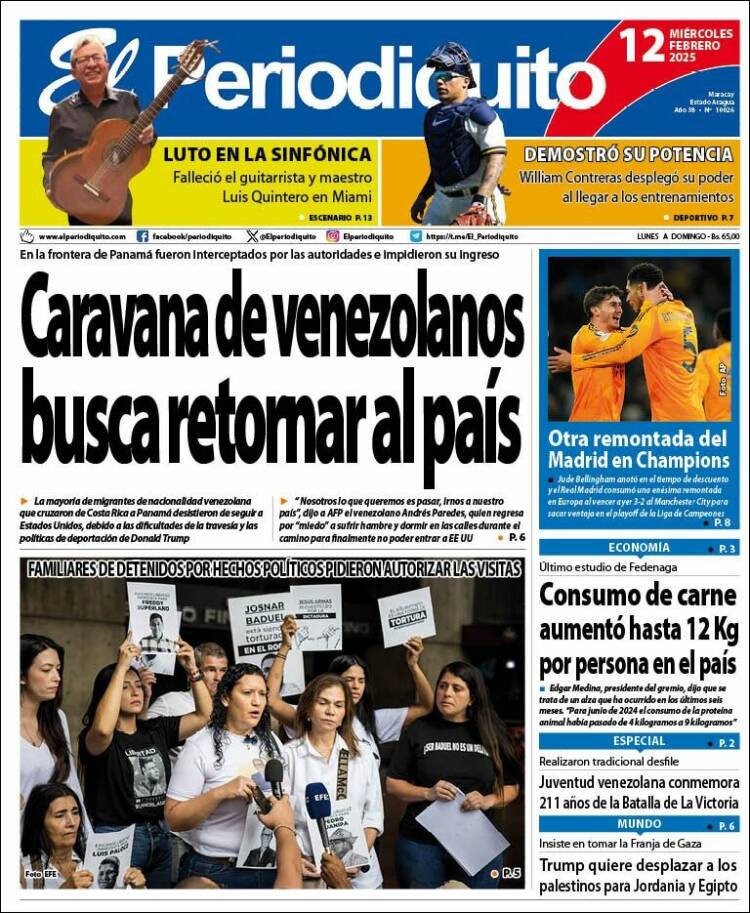 Portada de Periodiquito de Aragua (Venezuela)