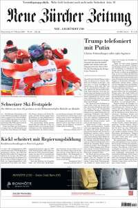 Portada de Neue Zürcher Zeitung (Switzerland)