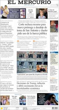 Portada de El Mercurio (Chile)