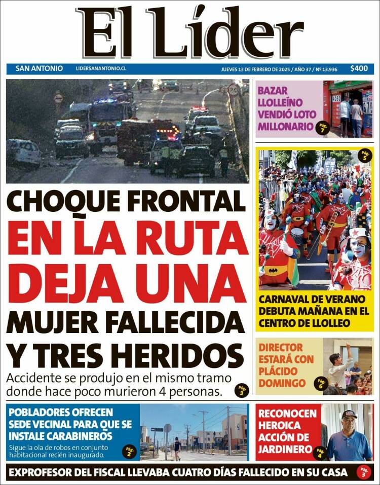 Portada de Lider de San Antonio (Chile)