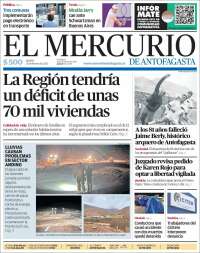 Portada de El Mercurio de Antofagasta (Chili)