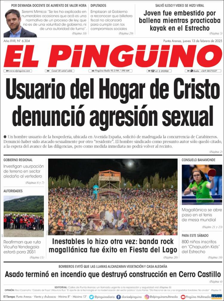 Portada de El Pingüino (Chile)