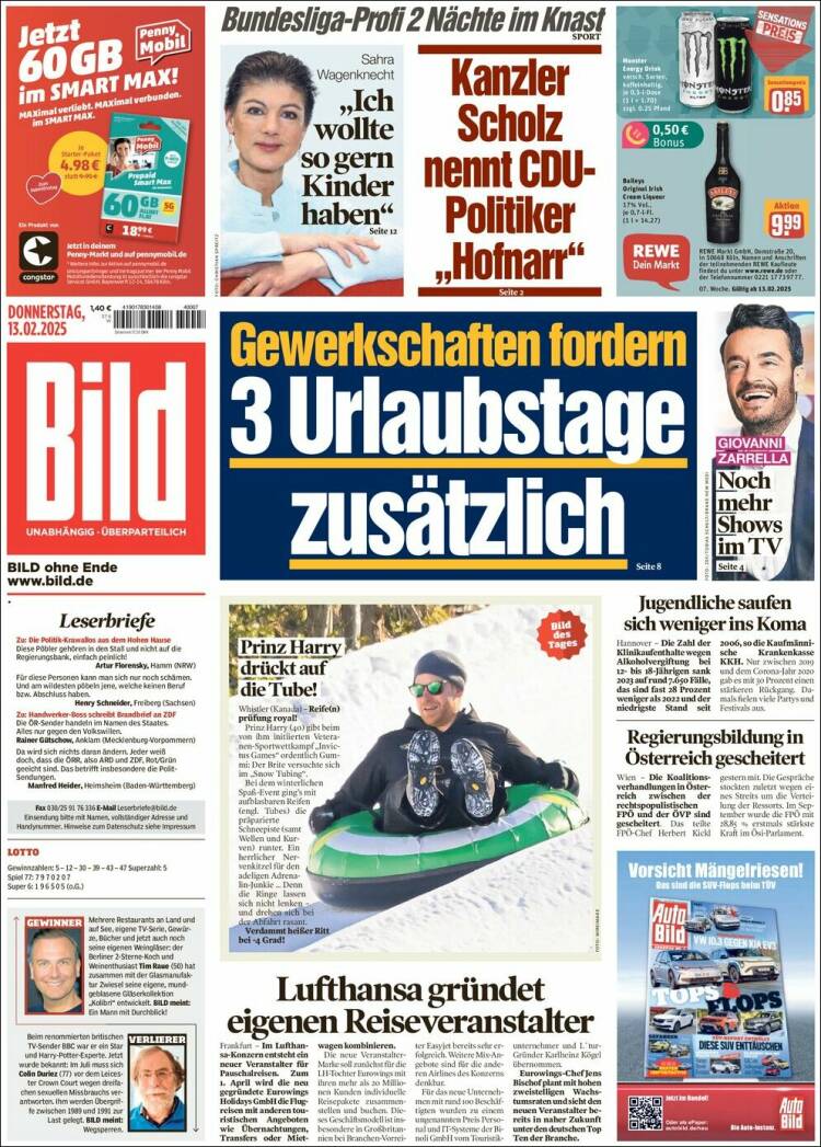 Portada de Bild (Allemagne)