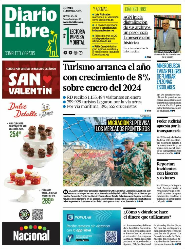 Portada de Diario Libre (R. Dominicana)