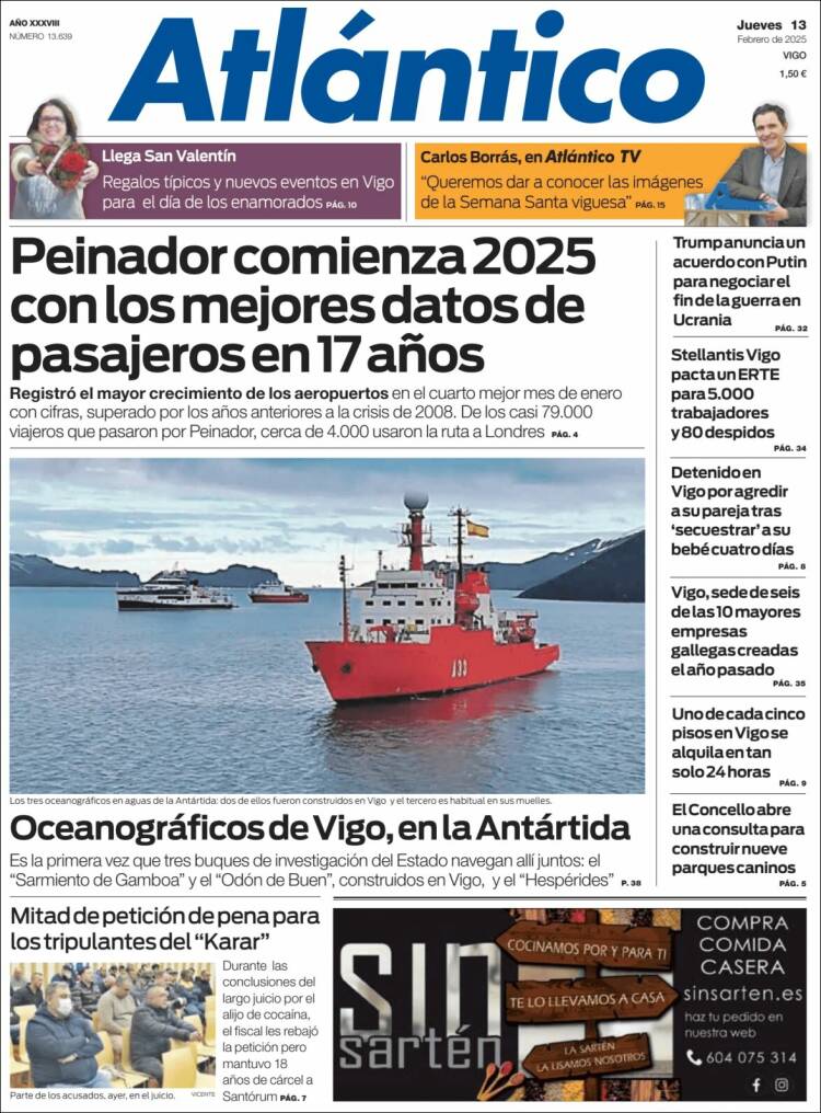 Portada de Atlántico Diario (España)