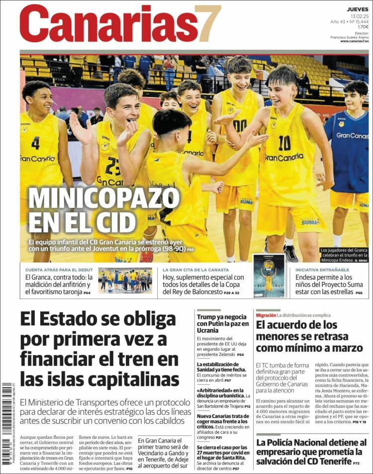 Portada de Canarias 7 (Espagne)