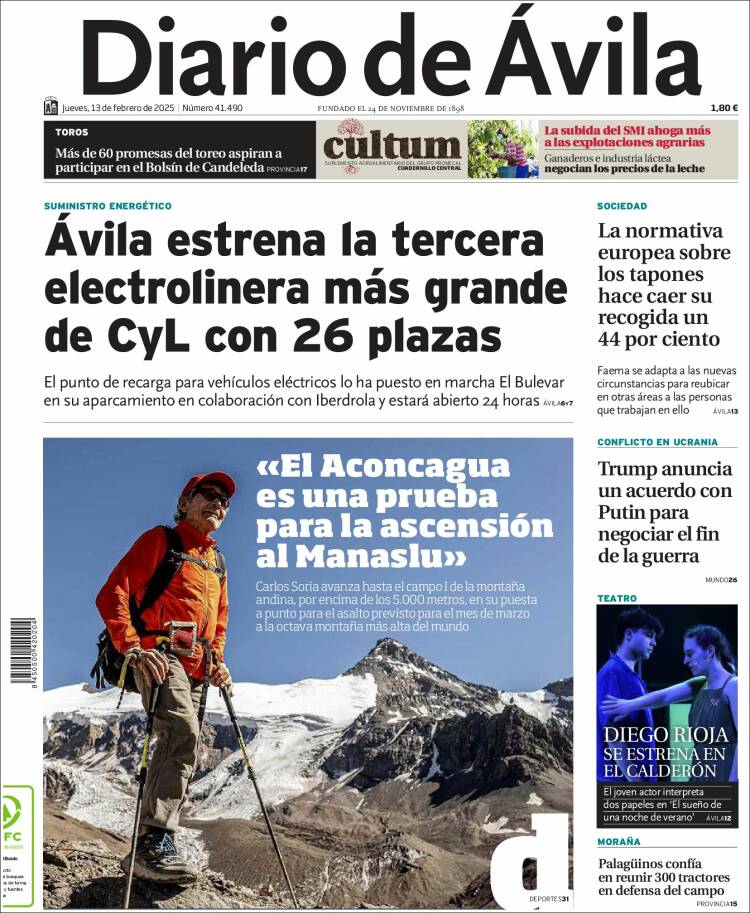 Portada de Diario de Ávila (Espagne)